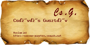 Csávás Gusztáv névjegykártya